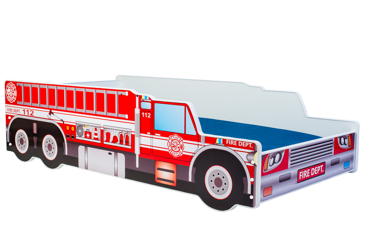 Dětská postel AUTO 160 × 80 cm – motiv hasičské auto