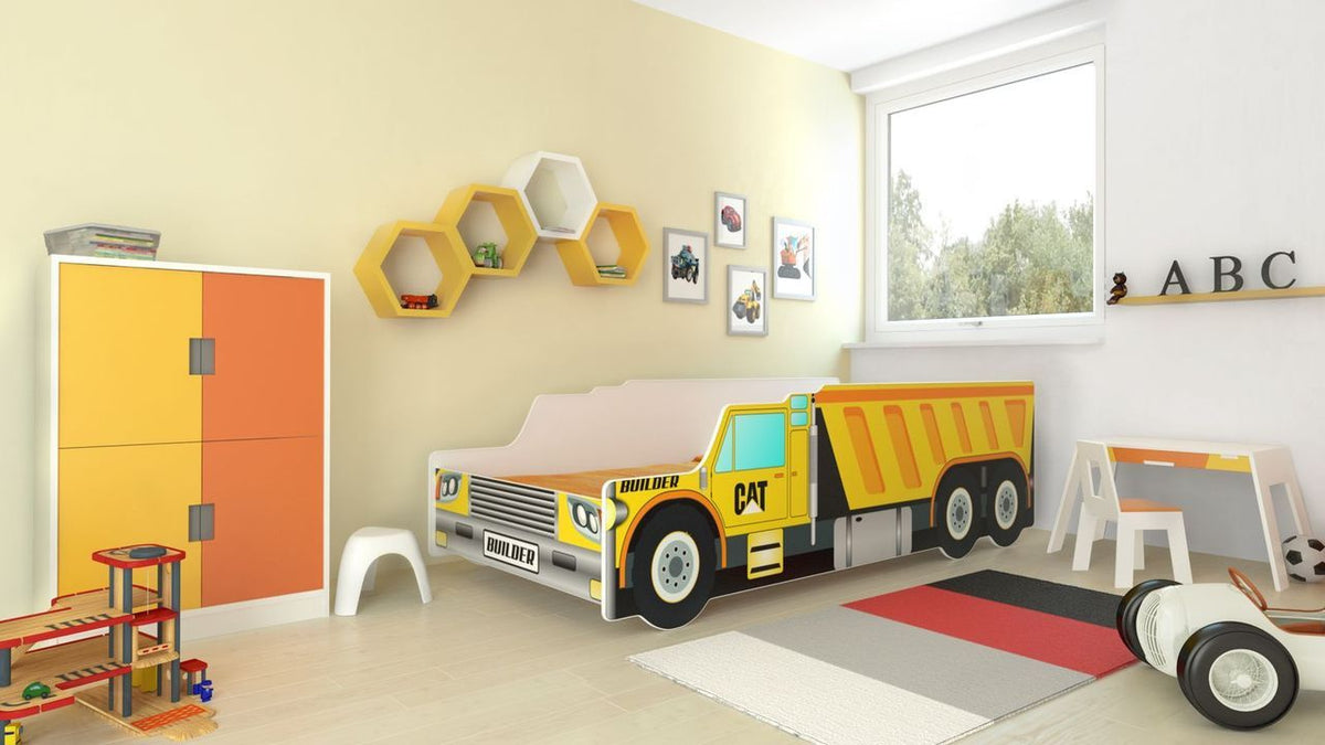 Dětská postel AUTO 160 × 80 cm – motiv sklápěč