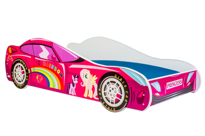 Dětská postel AUTO 140 × 70 cm – růžová