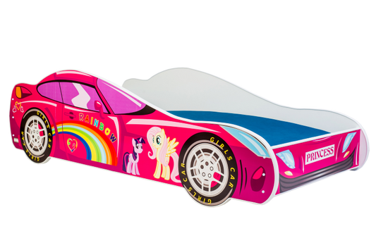 Dětská postel AUTO 140 × 70 cm – růžová
