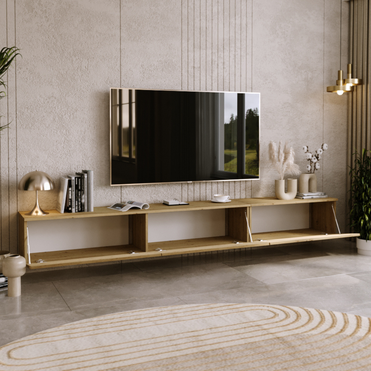 TV stolek NICOLE 160 cm – dub artisan