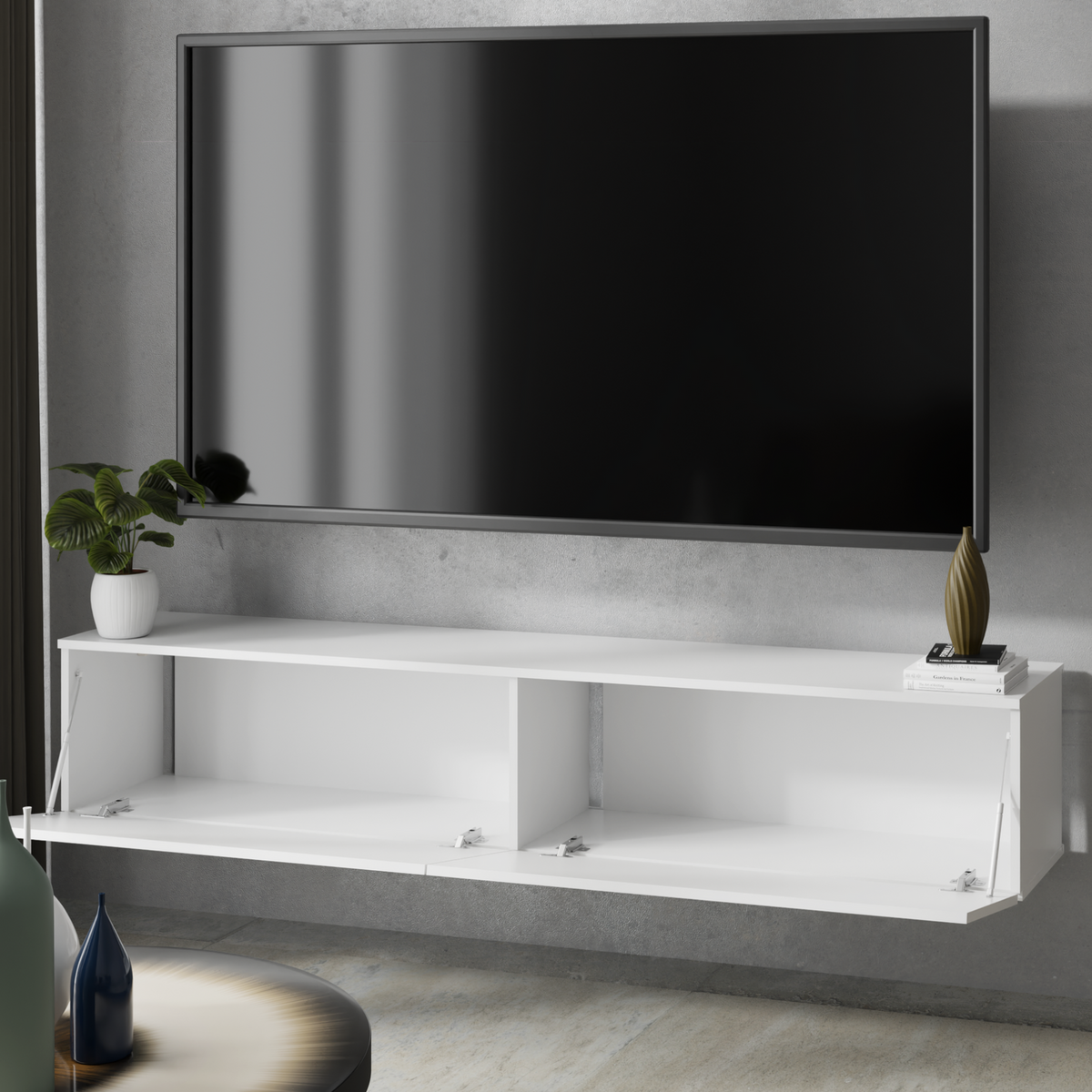 TV stolek NICOLE 160 cm – bílá