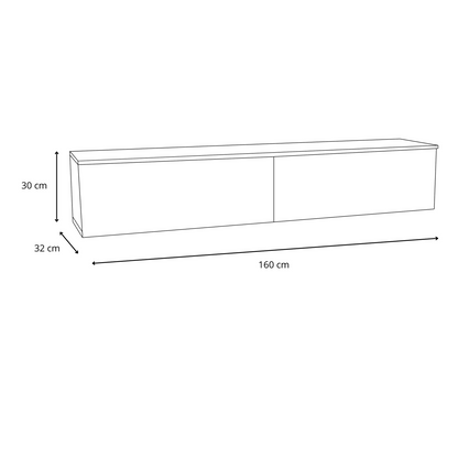 TV stolek NICOLE 160 cm – bílá