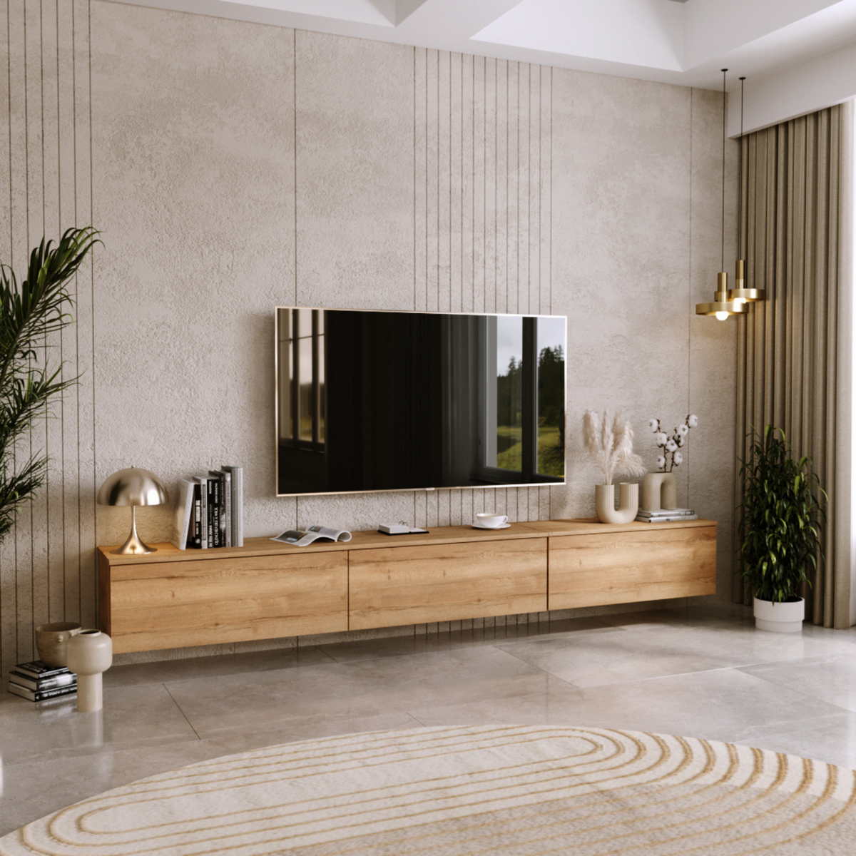 TV stolek NICOLE 80 cm – dub Craft zlatý