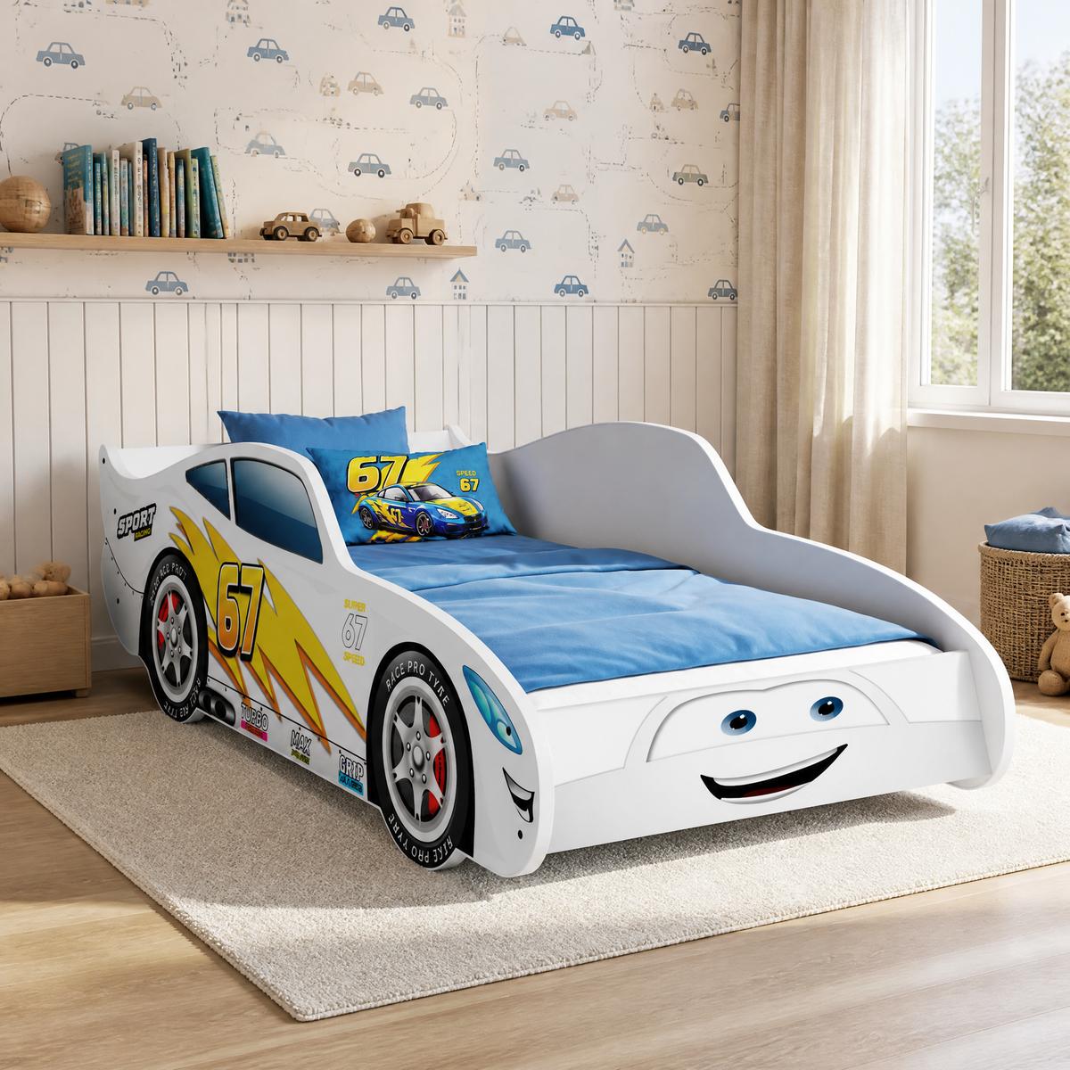 Dětská postel CARS 140 × 70 cm bez matrace