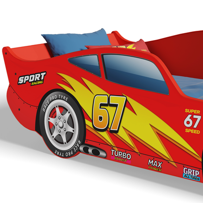 Dětská postel CARS 140 × 70 cm bez matrace – červené auto