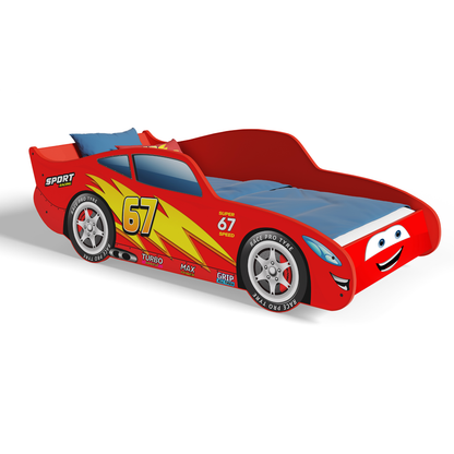 Dětská postel CARS 140 × 70 cm bez matrace – červené auto