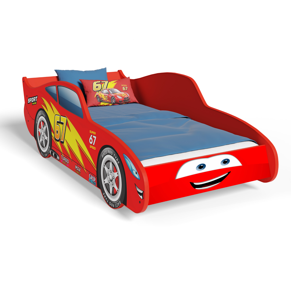 Dětská postel CARS 140 × 70 cm bez matrace – červené auto