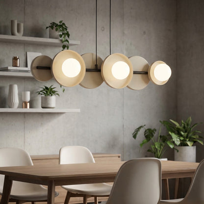 Závěsné svítidlo MODEL 6 – černé / moka, bílé sklo