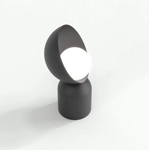 Stolní lampa BOTO LN1 – černá, bílé sklo