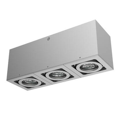 Stropní svítidlo BERIT III, hliník, patice GU10, 3× 50 W – fotografie 4