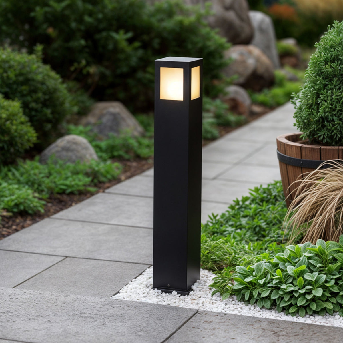 Stojací lampa PONDER 65, černá, patice E27, 15 W, IP44 – fotografie 6