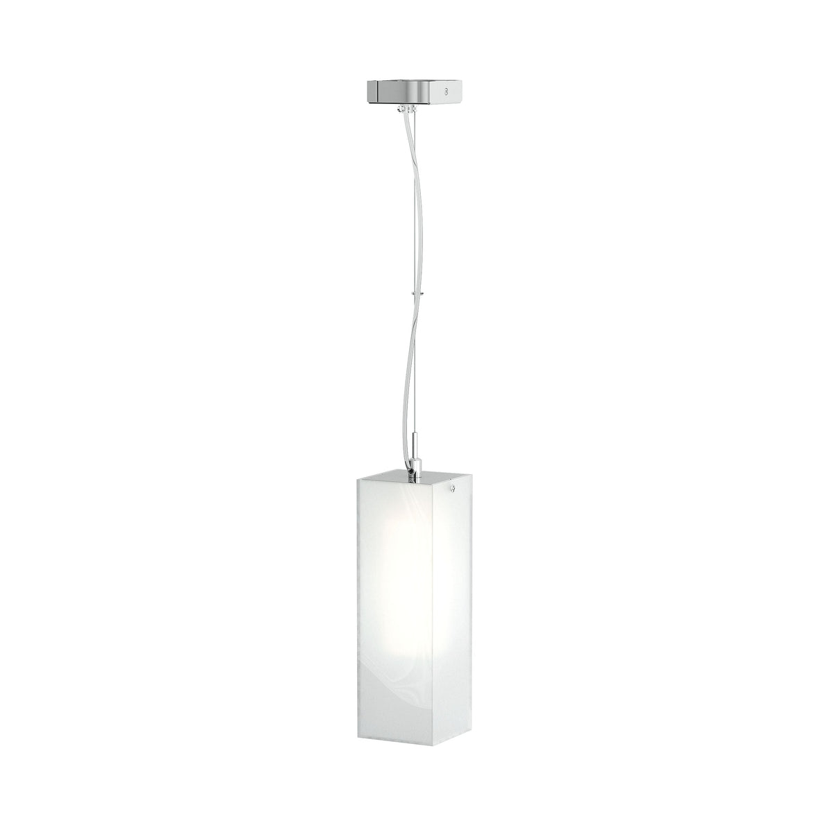 Závěsné svítidlo LUCIA 30x10, satinované sklo/chrom, patice E27, 15 W – fotografie 6