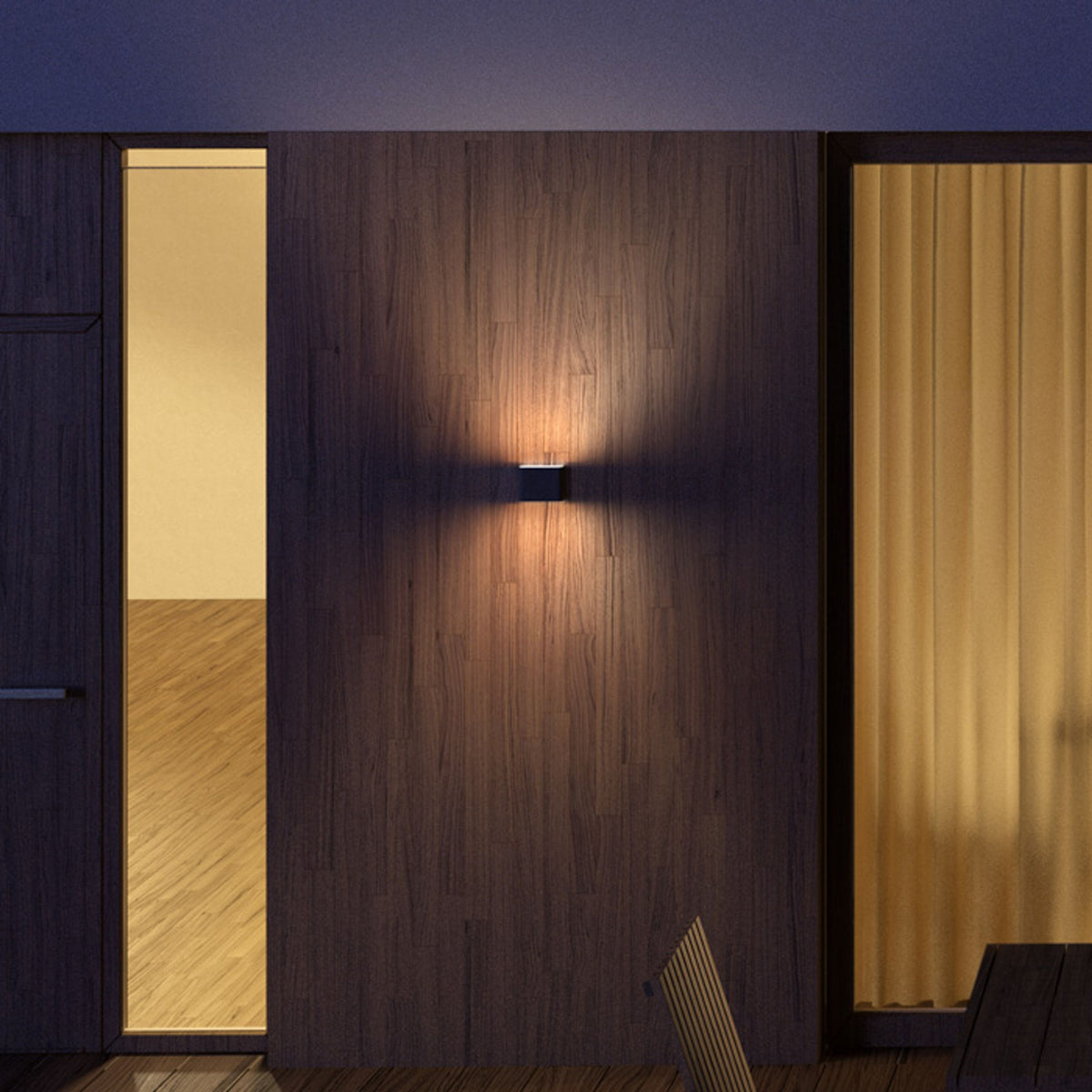 Venkovní nástěnné LED svítidlo CHOIX 114, antracitové, 2× 3 W, teplá bílá 3000 K, IP54 – fotografie 7