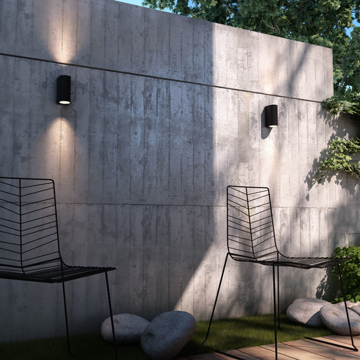 Venkovní nástěnné LED svítidlo ZACK II, antracitové, 2× 3 W, teplá bílá 3000 K, IP54 – fotografie 8