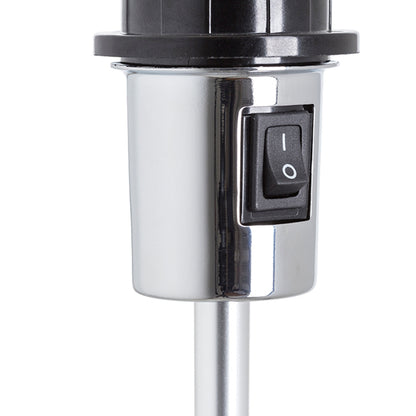 Stojací lampa GARDETTE, černá/hliník, patice E27, 15 W – fotografie 4