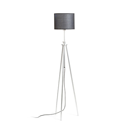Stojací lampa GARDETTE, černá/hliník, patice E27, 15 W – fotografie 5