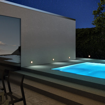 Venkovní zápustné LED svítidlo DEJAVU SQ 9, černé, 3.5 W, teplá bílá 3000 K, IP65 – fotografie 7