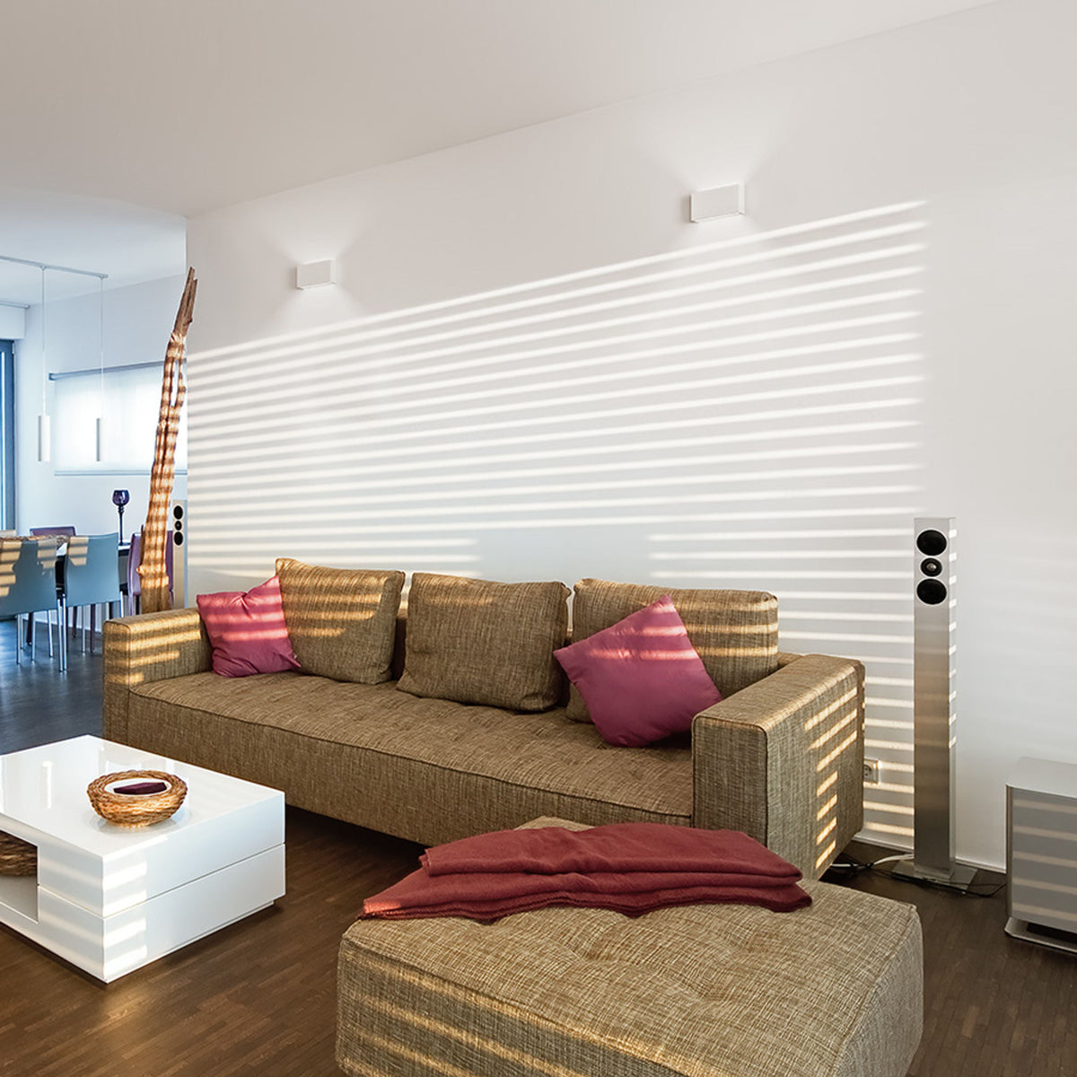 Venkovní nástěnné LED svítidlo TORINO, bílé, 2× 5 W, teplá bílá 3000 K, IP54 – fotografie 3