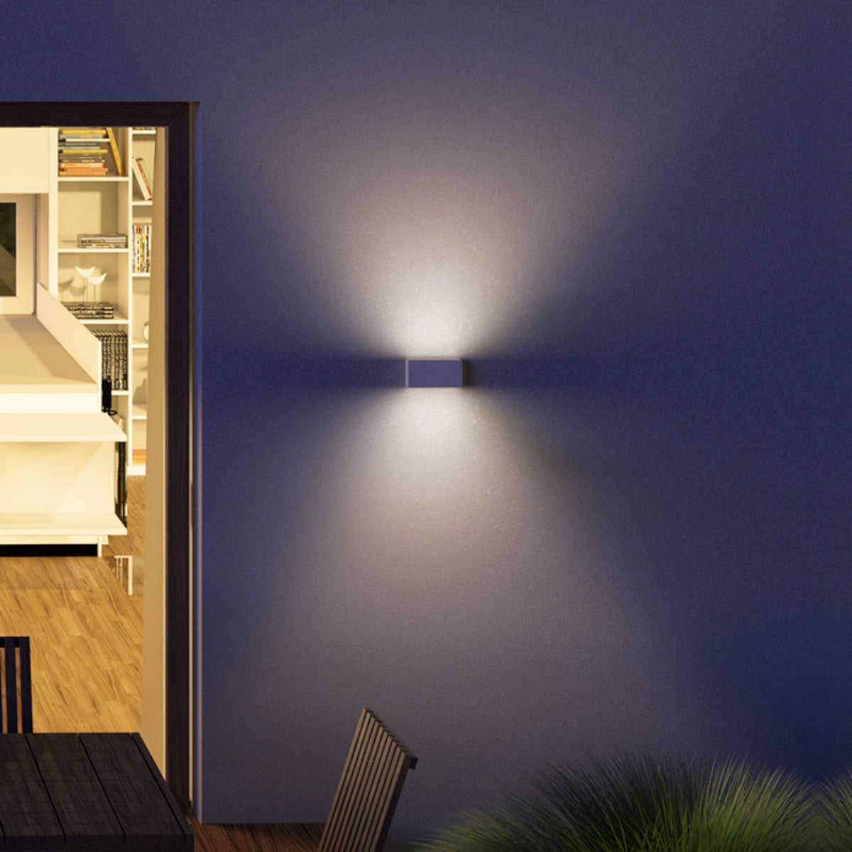 Venkovní nástěnné LED svítidlo TORINO, bílé, 2× 5 W, teplá bílá 3000 K, IP54 – fotografie 5