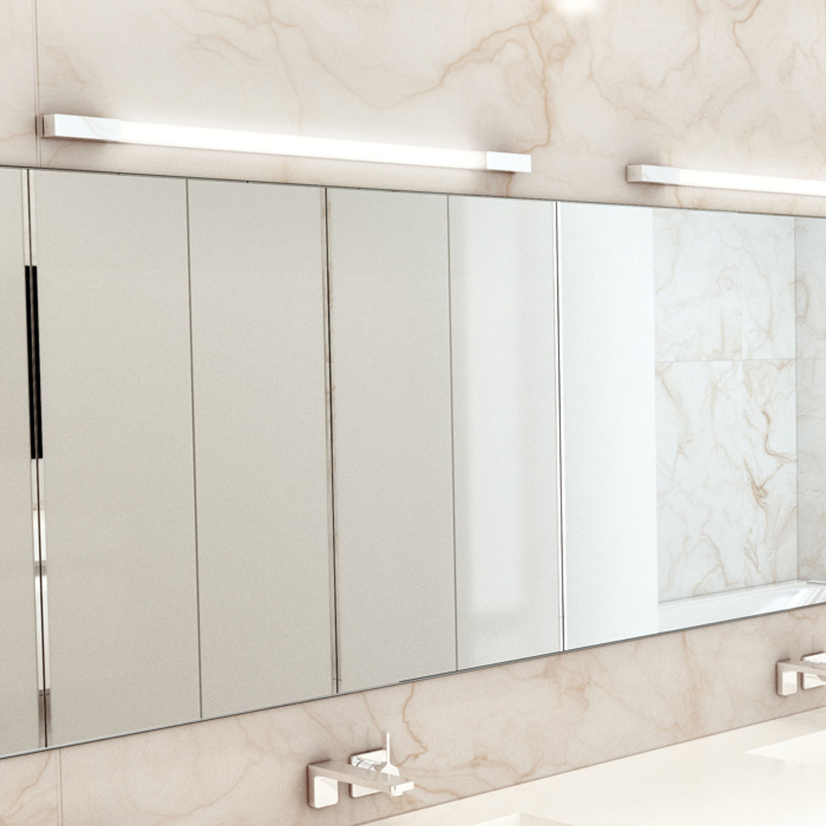 Koupelnové nástěnné LED svítidlo AMENITY 90, chrom, 11 W, teplá bílá 3000 K, IP44 – fotografie 3