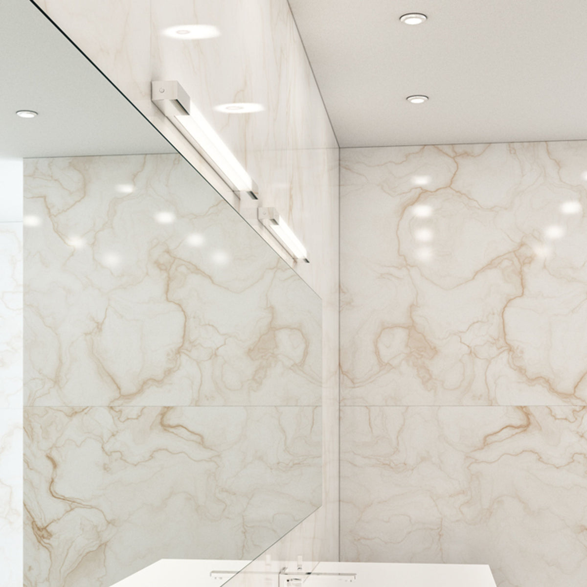 Koupelnové nástěnné LED svítidlo AMENITY 90, chrom, 11 W, teplá bílá 3000 K, IP44 – fotografie 4