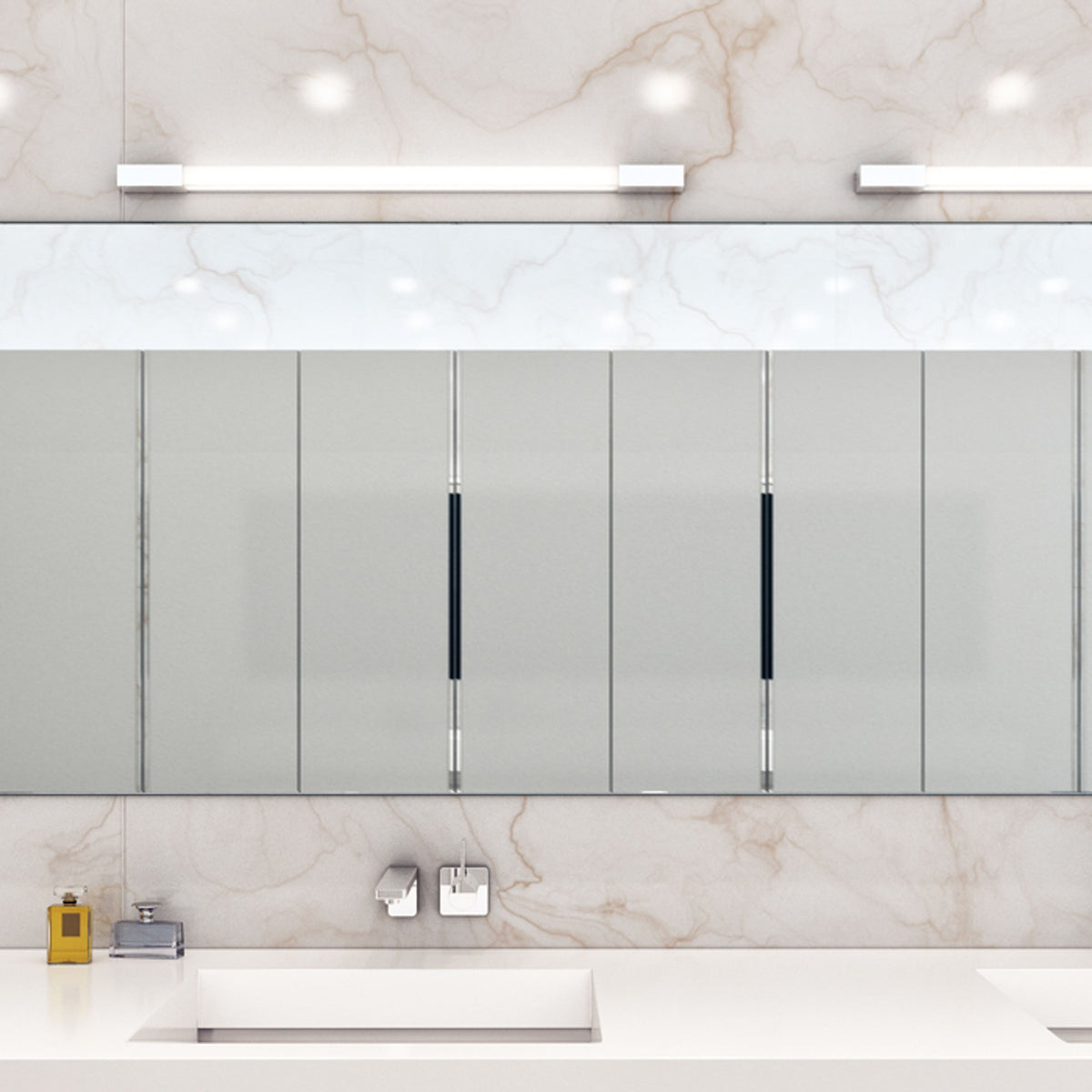 Koupelnové nástěnné LED svítidlo AMENITY 90, chrom, 11 W, teplá bílá 3000 K, IP44 – fotografie 5