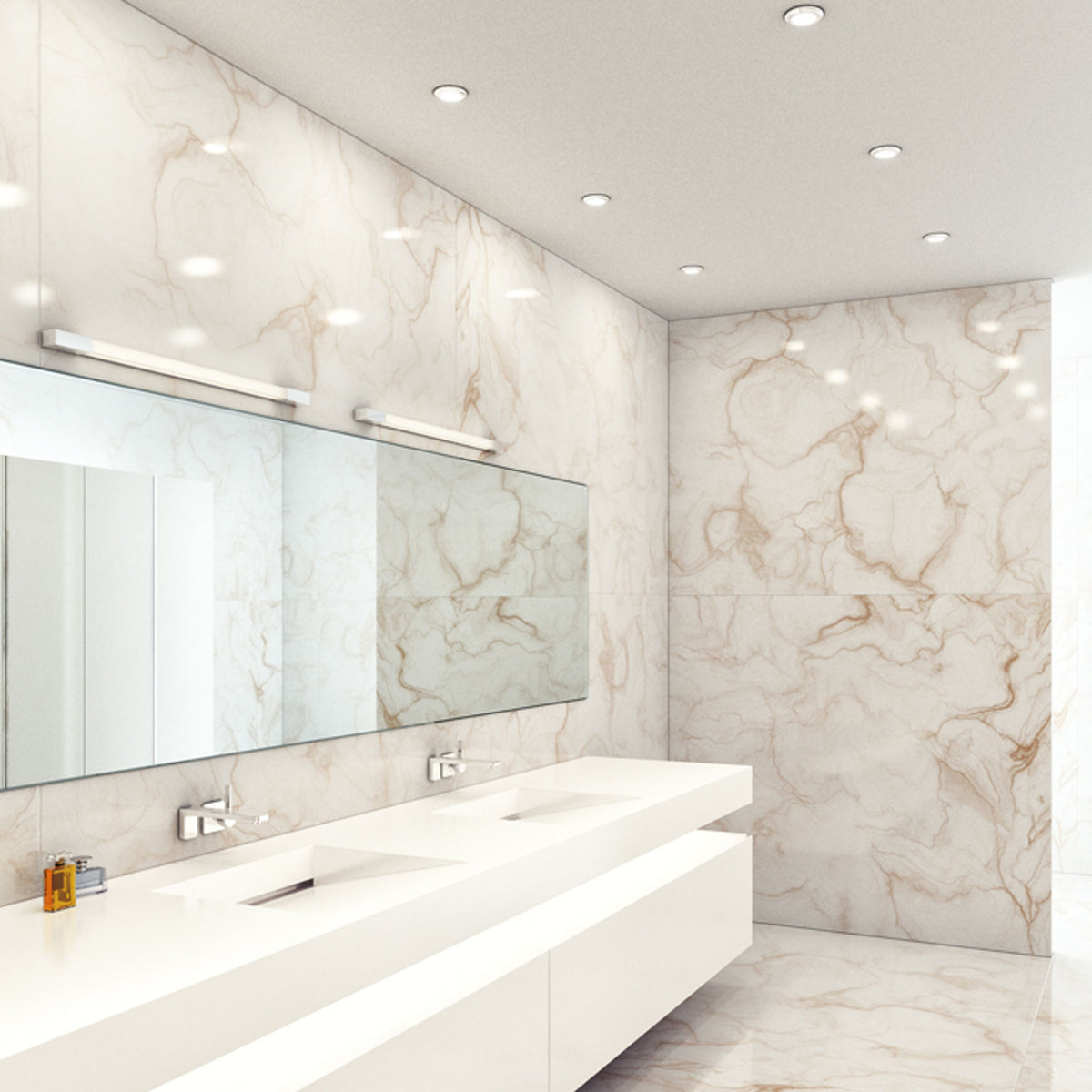 Koupelnové nástěnné LED svítidlo AMENITY 90, chrom, 11 W, teplá bílá 3000 K, IP44 – fotografie 6