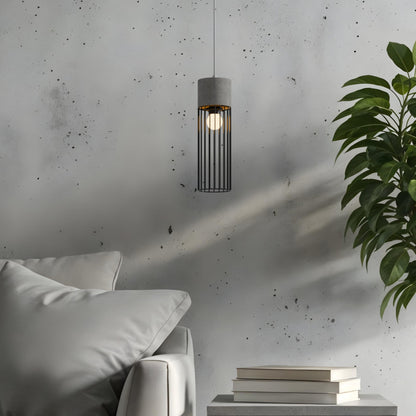 Závěsné svítidlo BURTON, beton, patice E27, 11 W – fotografie 11
