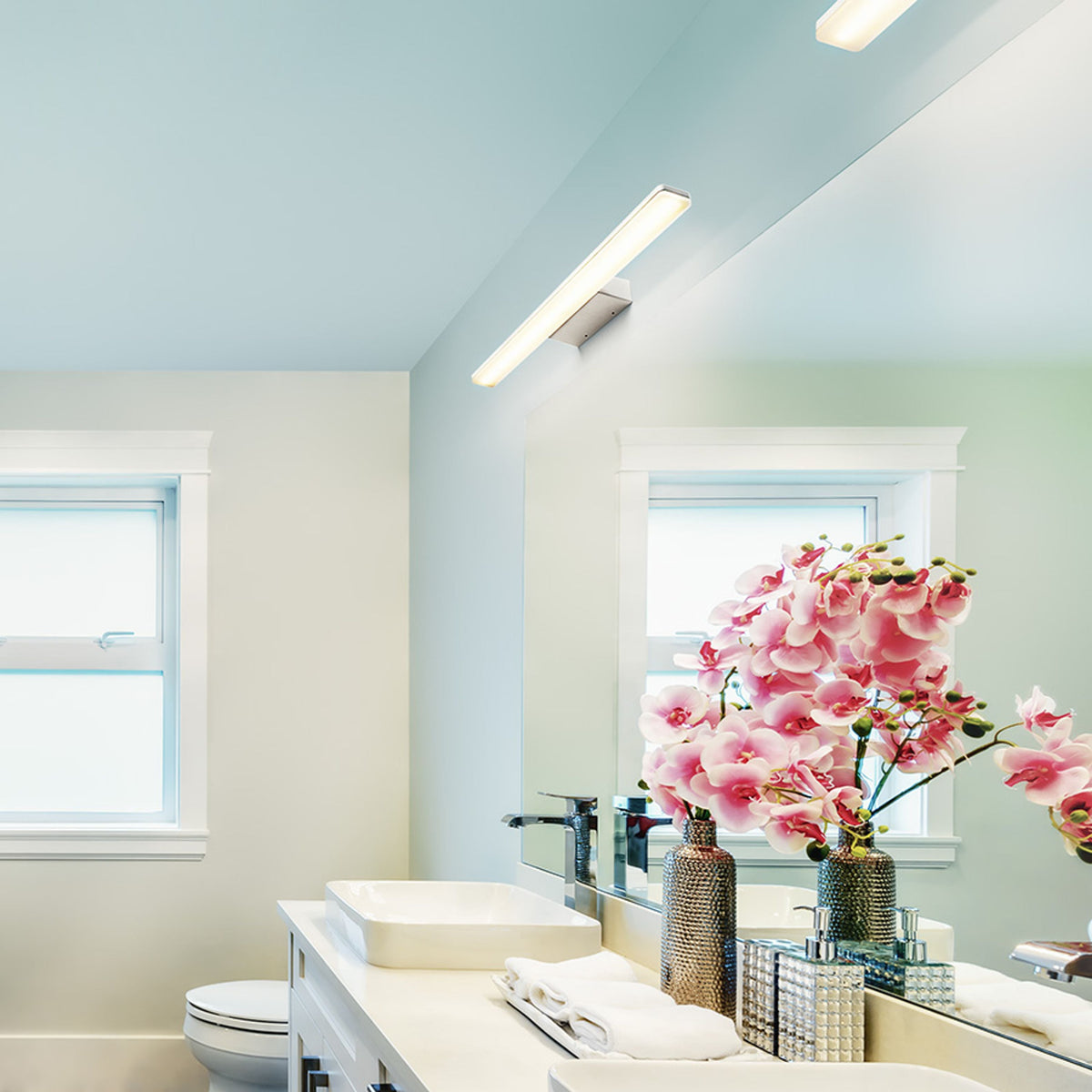 Koupelnové nástěnné LED svítidlo MAREA 60, bílé, 18 W, teplá bílá 3000 K, IP44 – fotografie 5