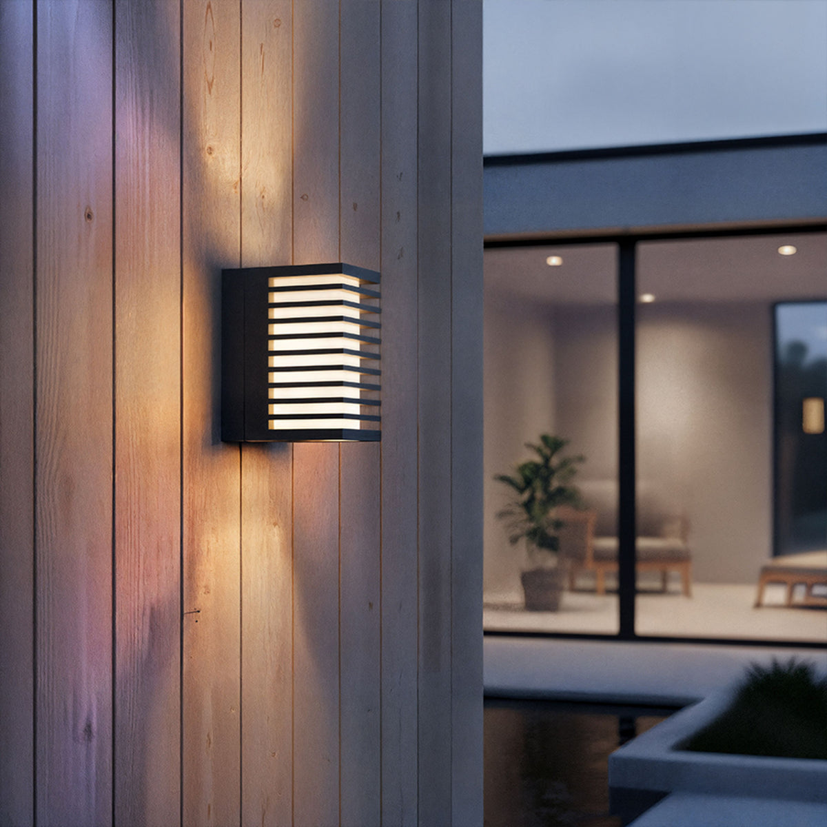 Venkovní nástěnné LED svítidlo CLAIRE RC, antracitová/mléčný akryl, 6 W, teplá bílá 3000 K, IP54 – fotografie 7