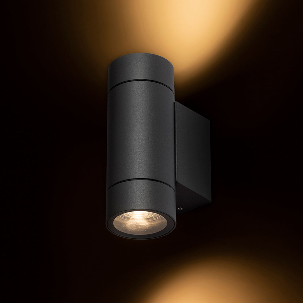 Venkovní nástěnné svítidlo MIZZI NEW II, antracitové, patice GU10, 2× 8 W, IP65 – fotografie 3