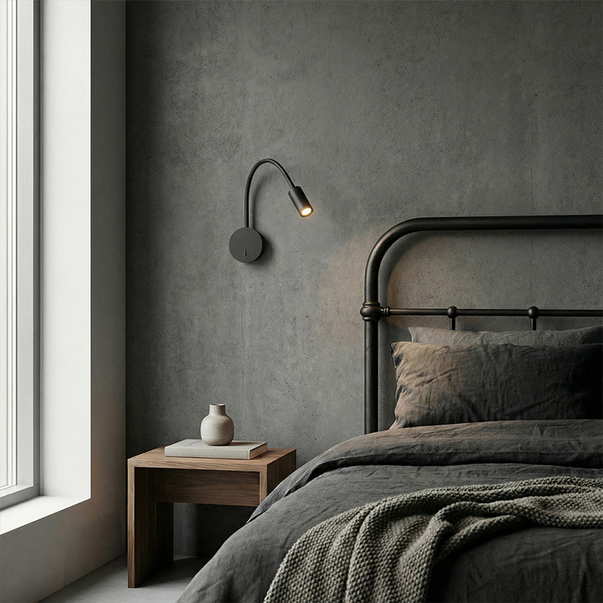 Nástěnné LED svítidlo VALE, černé, 3 W, teplá bílá 3000 K – fotografie 6