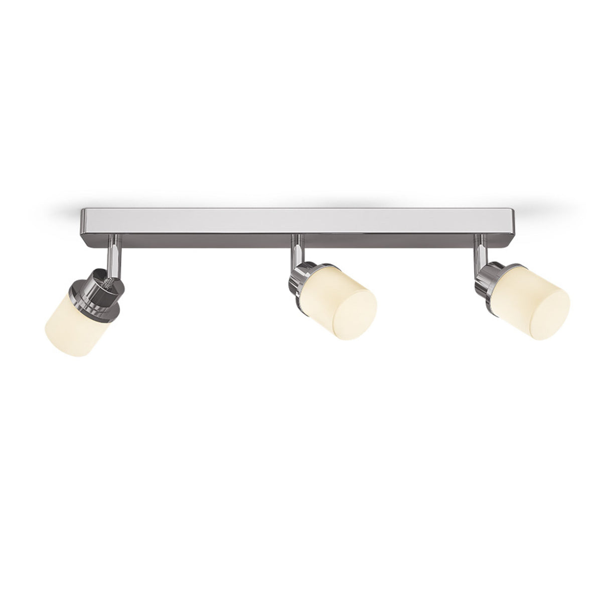 Koupelnové přisazené nástěnné svítidlo LINN III, opálové sklo/chrom, patice G9, 3× 3 W, IP44 – fotografie 2