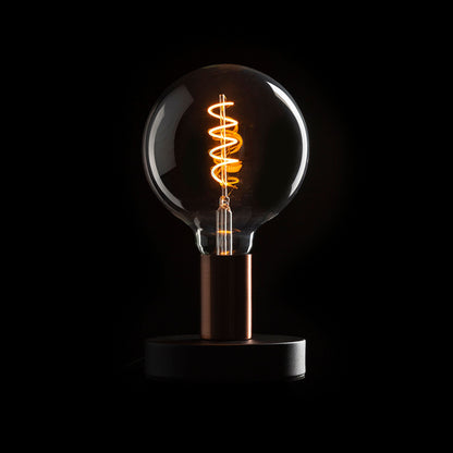 Stolní lampa ALGOT, černá/česaná měď, patice E27, 15 W – fotografie 3