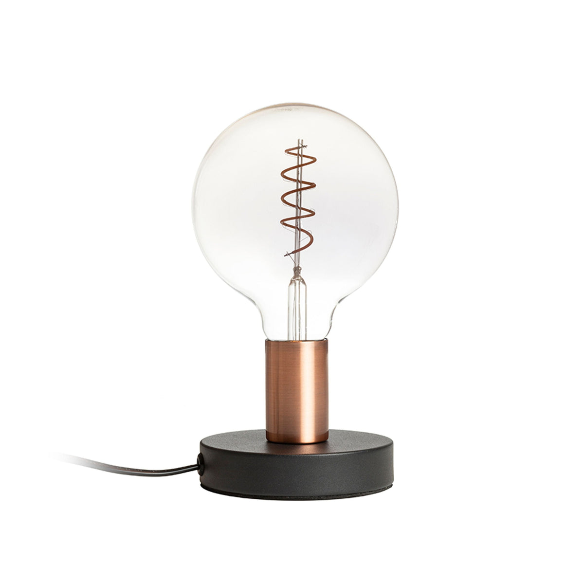Stolní lampa ALGOT, černá/česaná měď, patice E27, 15 W – fotografie 4