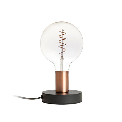 Stolní lampa ALGOT, černá/česaná měď, patice E27, 15 W – fotografie 4