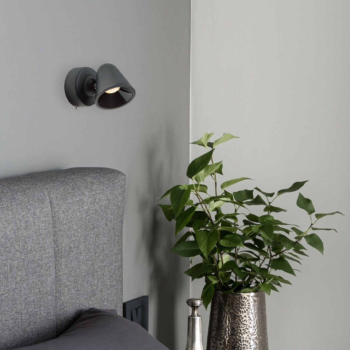 Nástěnné LED svítidlo STIG, černé, 5.6 W, teplá bílá 3000 K – fotografie 6