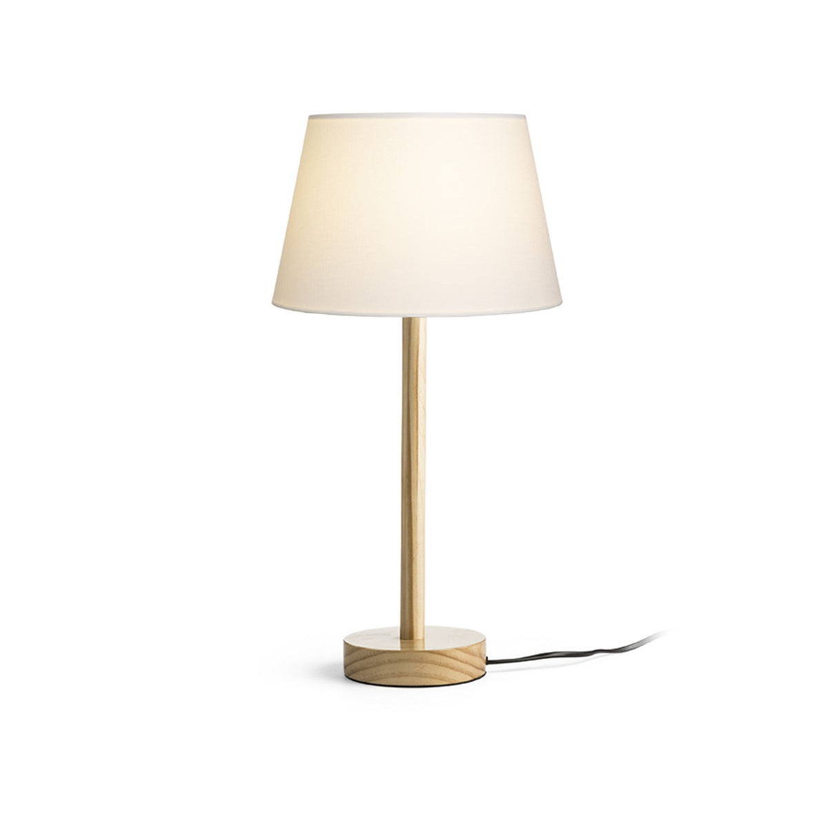Stolní lampa MAUI/ALVIS 24, bílá/dřevo, patice E27, 11 W – fotografie 2