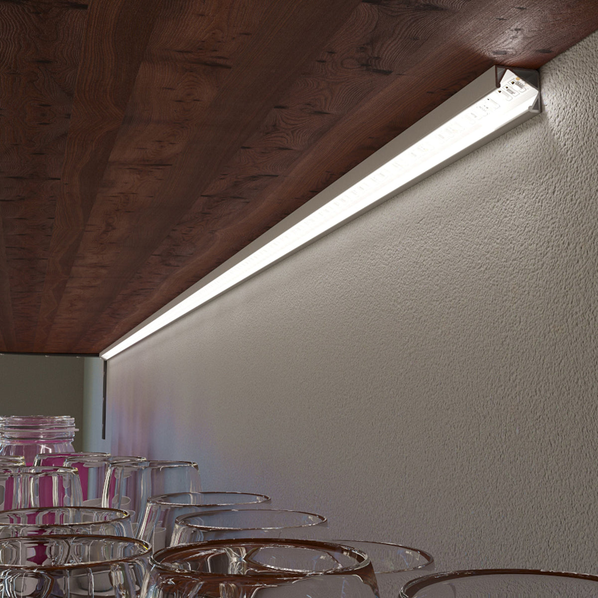 Profil pro LED pásky PROFILE I 30/60, přisazený, 1 m, eloxovaný hliník/matný akryl – fotografie 8