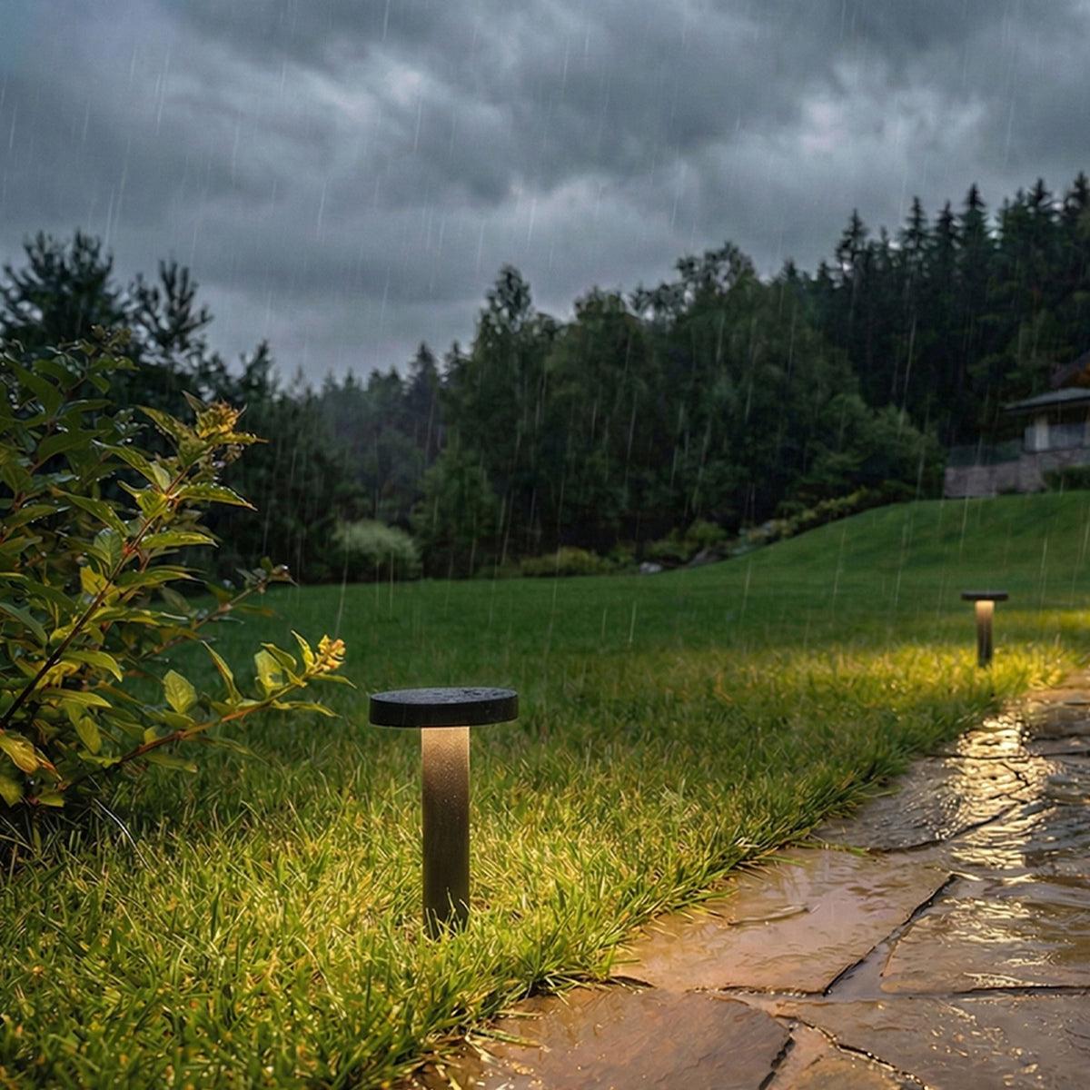 Venkovní zápichové LED svítidlo GEVALIA 20, černá/matný akryl, 5 W, teplá bílá 3000 K, IP65 – fotografie 7