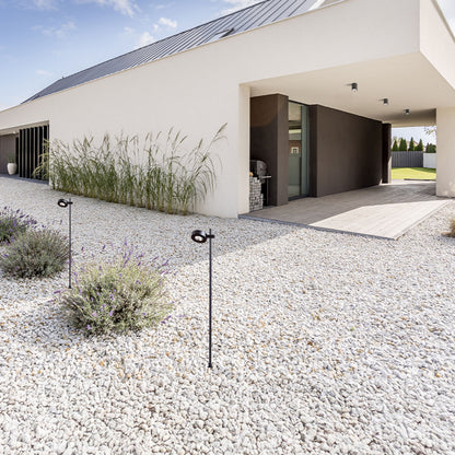 Venkovní stojací lampa KATONA na bodci, černá, 7 W, teplá bílá 3000 K, IP54 – fotografie 11