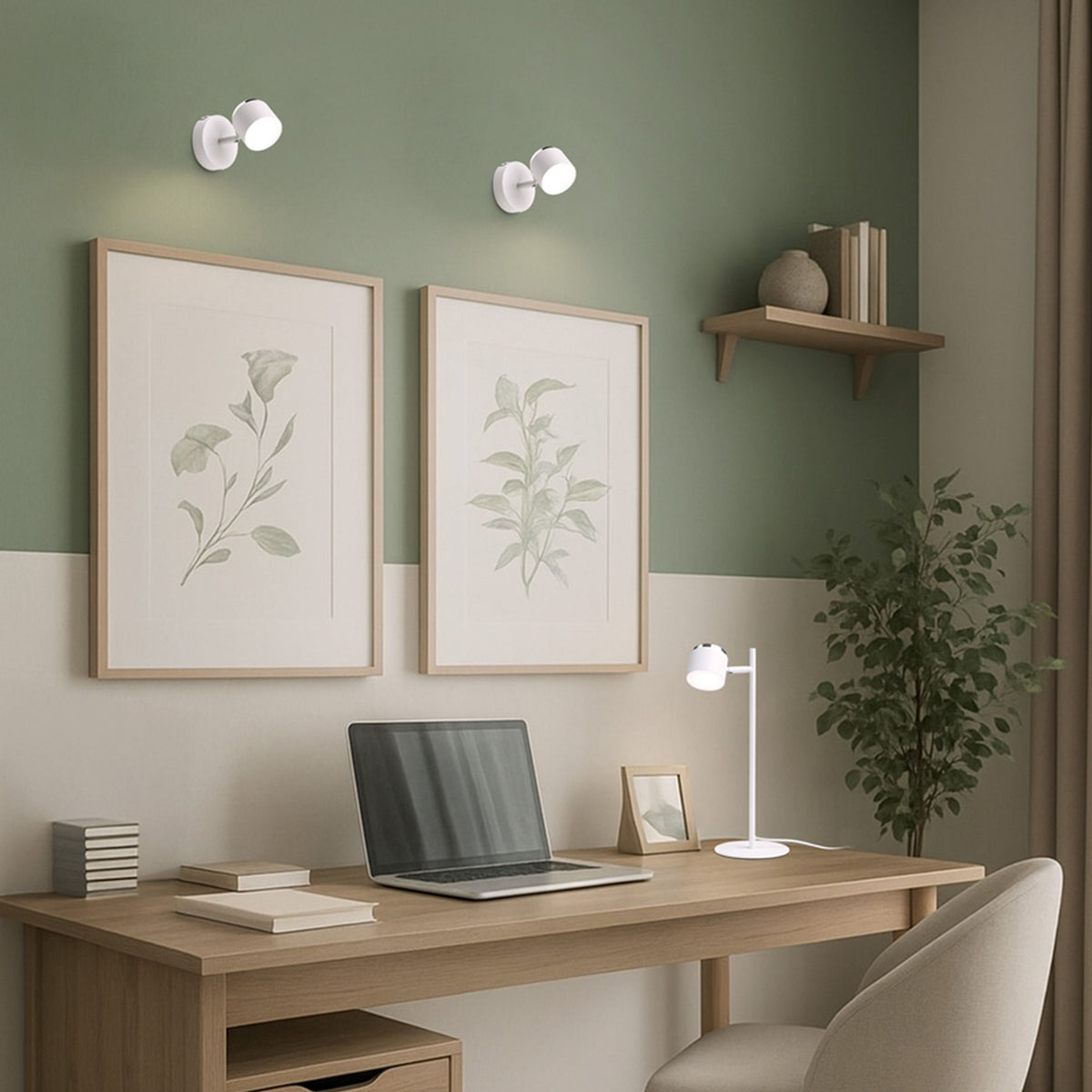 Stolní lampa NOVA, bílá/chrom/mléčný akryl, 4.2 W, teplá bílá 3000 K – fotografie 8
