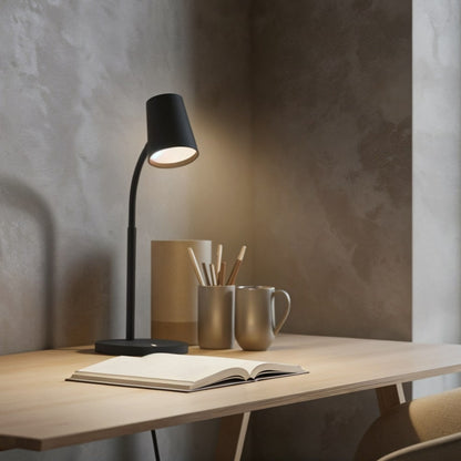 Stolní lampa VERINA, černá, 4.5 W, teplá bílá 3000 K, stmívatelná – fotografie 5