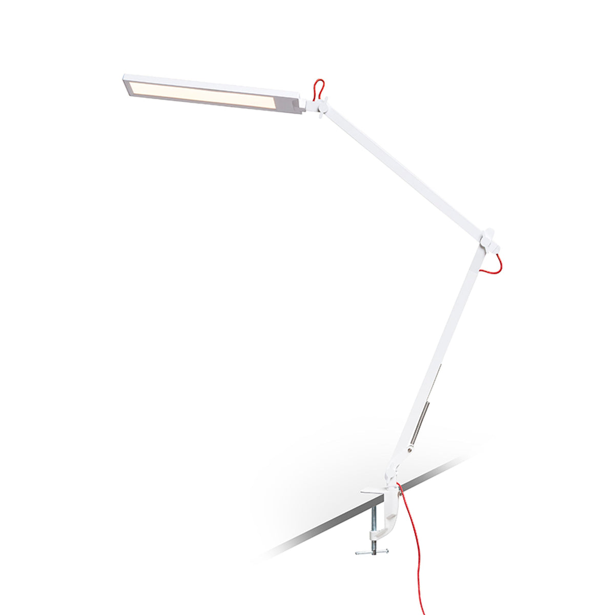 Stolní lampa EMA ke stolu, úchyt/bílá – fotografie 3