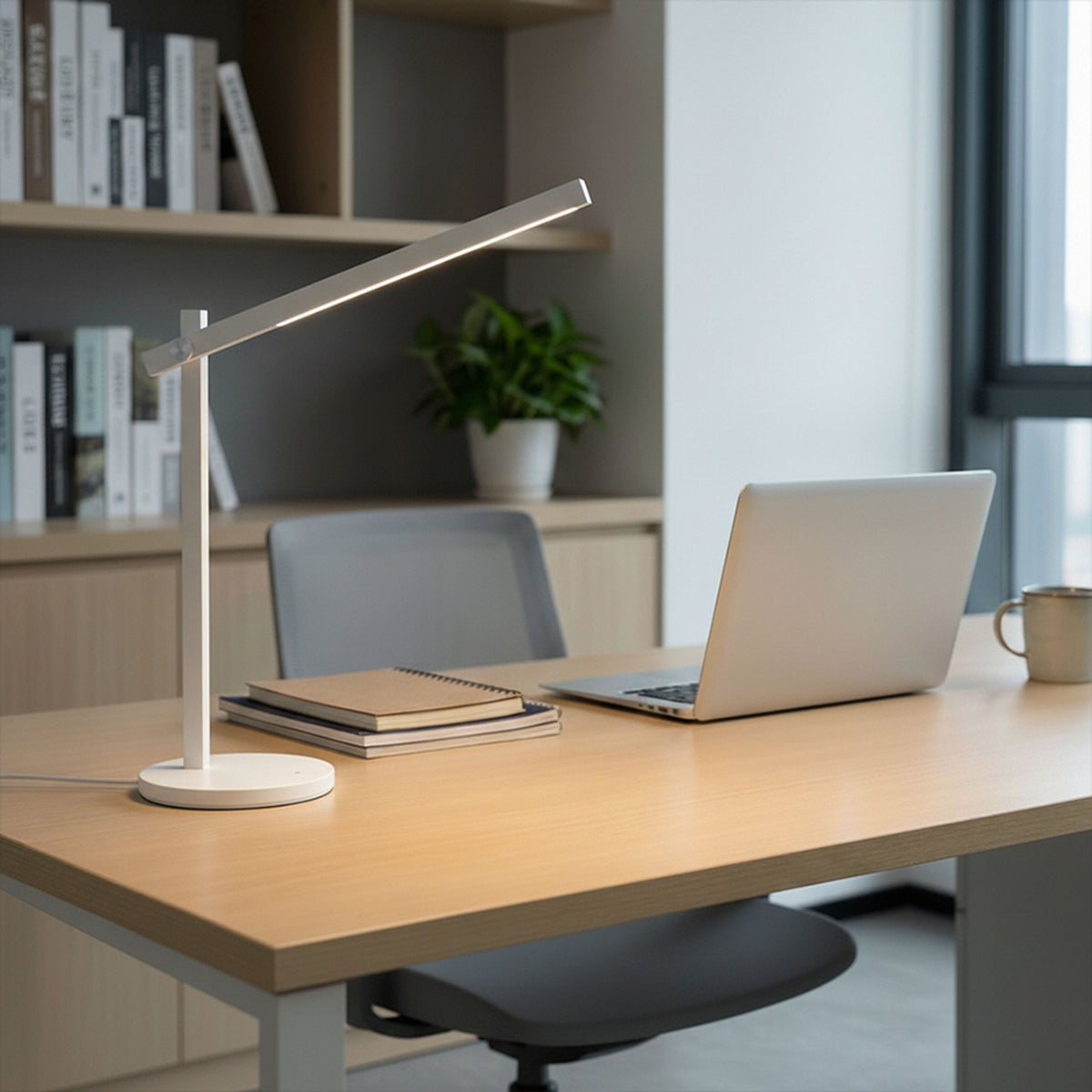 Stolní lampa ROD, bílá, 5.5 W, 3000/4000/6500 K, stmívatelná – fotografie 9