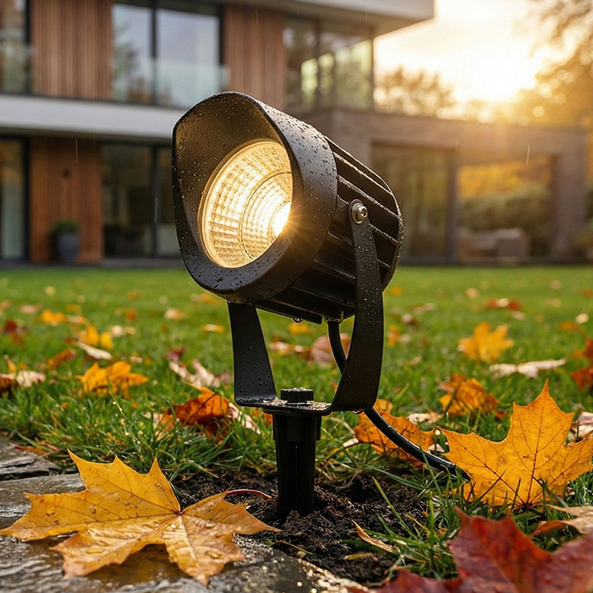 Venkovní zápichové LED svítidlo HAVANA, černé, 20 W, teplá bílá 3000 K, IP65 – fotografie 6