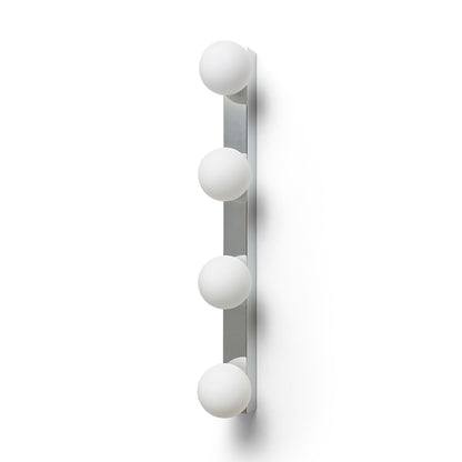 Koupelnové nástěnné svítidlo DOMINO IV, chrom/opálové sklo, patice G9, 4× 6 W, IP44 – fotografie 4