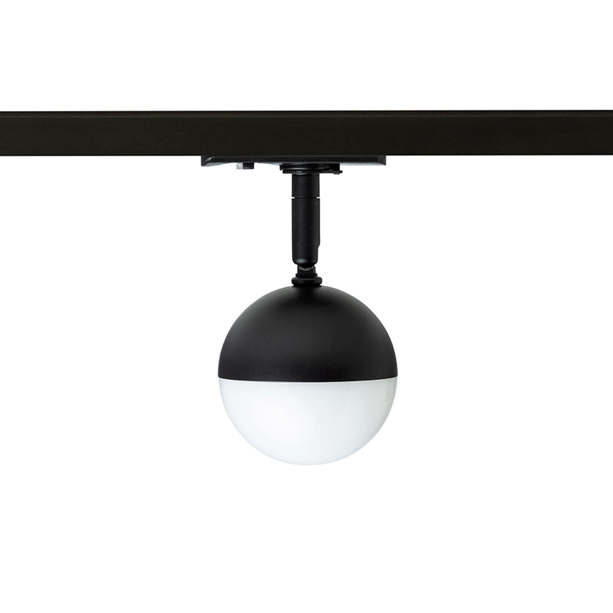 Lištové LED svítidlo LYRA pro jednookruhovou lištu, černá/mléčný akryl, 5 W, teplá bílá 3000 K – fotografie 4