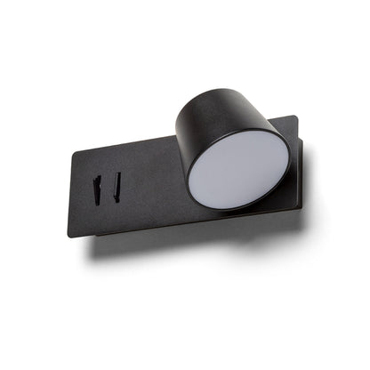 Nástěnné LED svítidlo AMADEUS s podsvícením, černé, 4 + 6 W, teplá bílá 3000 K – fotografie 4